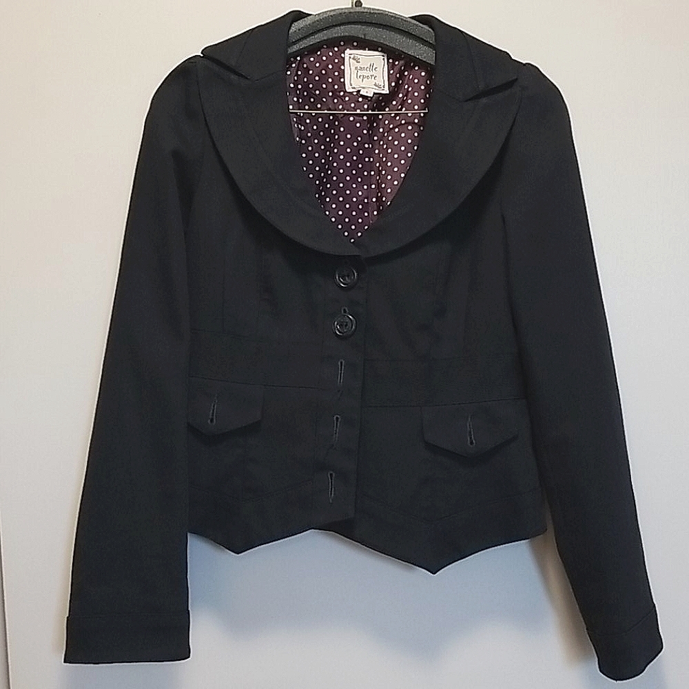 Nanette Lepore navy sailor jacket blazer sz 6